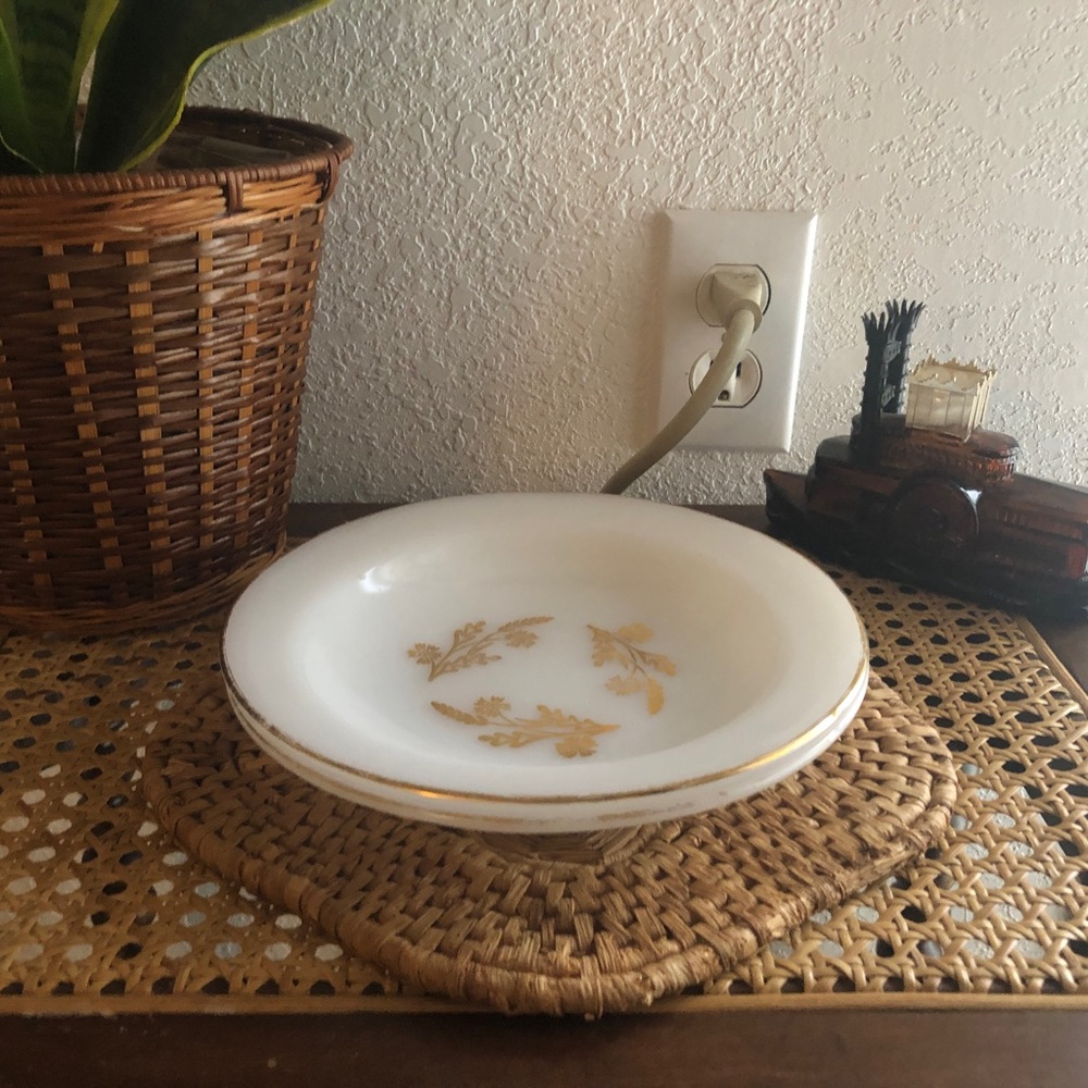 Federal Milk Glass Wheat Serving Bowls